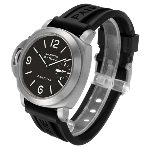 panerai luminor 44mm stainless steel left handed watch|panerai luminor automatic with date.